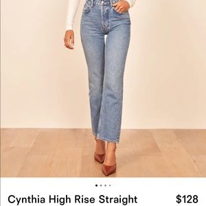 BRAND NEW REFORMATION Cynthia High Rise Jeans 29